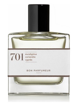 701 eucalyptus, amber, white wood Bon Parfumeur